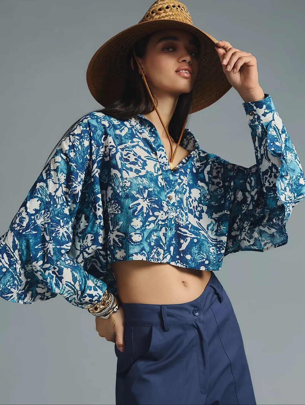 Nwt Pilcro X Anthropologie Batwing Button Front Blouse 3x Aqua Teal Ruffle Trim
